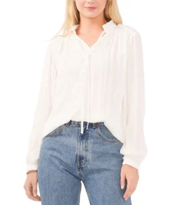 Vince Camuto Women's Split Neck Long-Sleeve Top