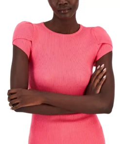 Anne Klein Women's Tulip-Sleeve Crewneck Sweater -CeCe cloth-shop 23777377 fpx