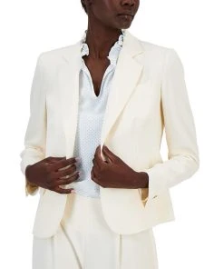 Anne Klein Women's Notched-Collar One-Button Blazer
