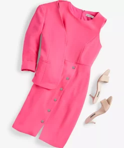 Kasper Women's Stretch Crepe Open-Front Roll-Sleeve Jacket -CeCe cloth-shop 23777533 fpx