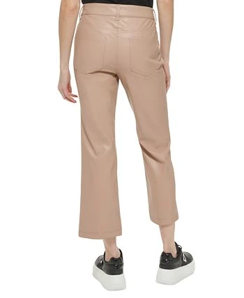 DKNY Women's Faux-Leather Cropped Ankle Pants 2 DKNY Women's Faux-Leather Cropped Ankle Pants - Image 2