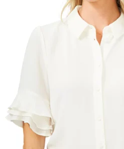 CeCe Ruffle-Sleeve Shirt -CeCe cloth-shop 23804007 fpx