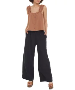 Black Tape Women's Elastic-Waist Wide-Leg Pull-On Pants 11 Black Tape Women's Elastic-Waist Wide-Leg Pull-On Pants -CeCe cloth-shop 23807239 fpx