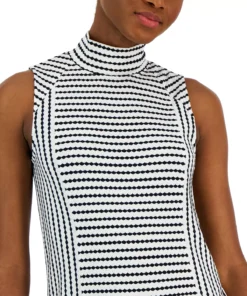 Anne Klein Women's Arabesque Jacquard Sleeveless Top -CeCe cloth-shop 23827702 fpx