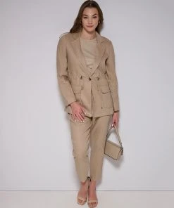 Calvin Klein Women's Cropped Linen Pants