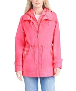 Kate Spade New York Women's Short Anorak With Hooded Bib Jacket
