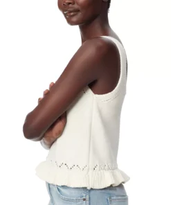 Sam Edelman Women's Inez Square-Neck Pointelle Tank Top -CeCe cloth-shop 23911679 fpx