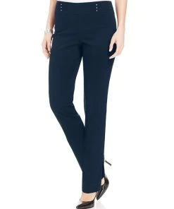 JM Collection Studded Pull-On Tummy Control Pants, Regular And Short Lengths, Created For Macy's