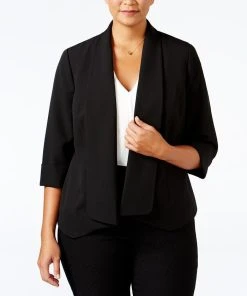 Kasper Plus Size Open-Front Soft Blazer