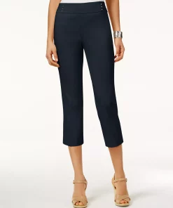 JM Collection Embellished Pull-On Capri Pants, Created For Macy's -CeCe cloth-shop 8191310 fpx