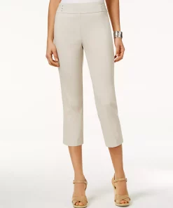 JM Collection Embellished Pull-On Capri Pants, Created For Macy's -CeCe cloth-shop 8191311 fpx