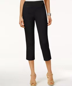 JM Collection Embellished Pull-On Capri Pants, Created For Macy's -CeCe cloth-shop 8191312 fpx