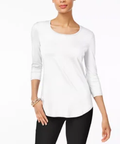 JM Collection 3/4-Sleeve Solid Tunic Top, Created For Macy's 16 JM Collection 3/4-Sleeve Solid Tunic Top, Created For Macy's -CeCe cloth-shop 8558164 fpx