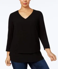 Michael Kors Plus Size Layered-Look Tunic Top