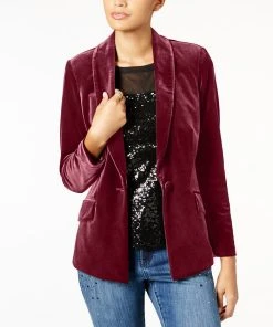 INC International Concepts Women's Velvet Blazer, Created For Macy's