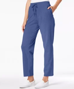 Karen Scott Port Drawstring Straight-Leg Pants, Created For Macy's -CeCe cloth-shop 9288371 fpx