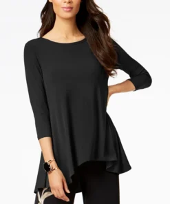 Alfani Women's 3/4 Sleeve High-Low Tunic, Created For Macy's