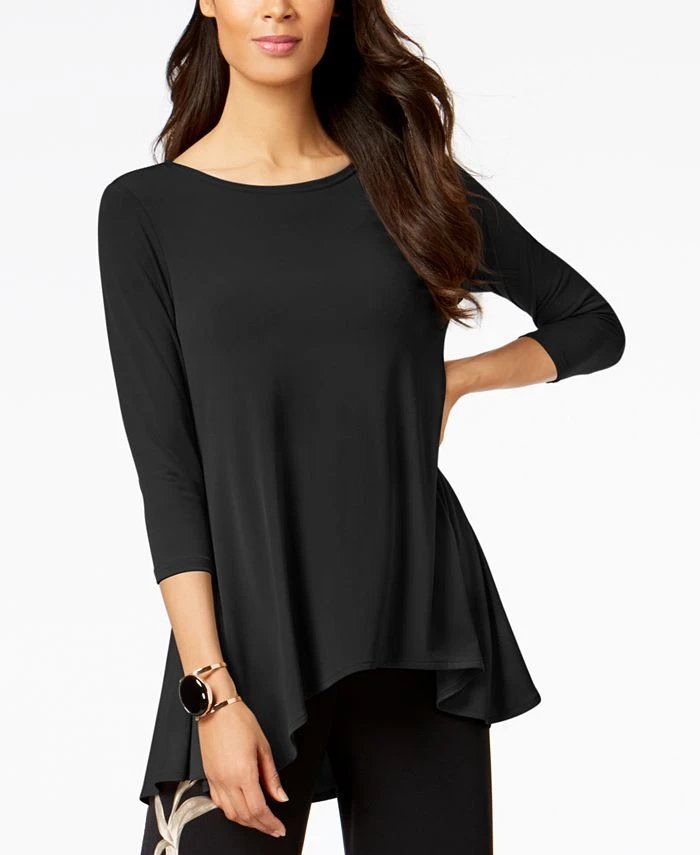 Alfani Women's 3/4 Sleeve High-Low Tunic, Created For Macy's 1 Alfani Women's 3/4 Sleeve High-Low Tunic, Created For Macy's