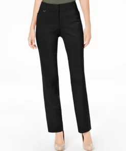 JM Collection Regular And Short Length Curvy-Fit Straight-Leg Pants, Created For Macy's